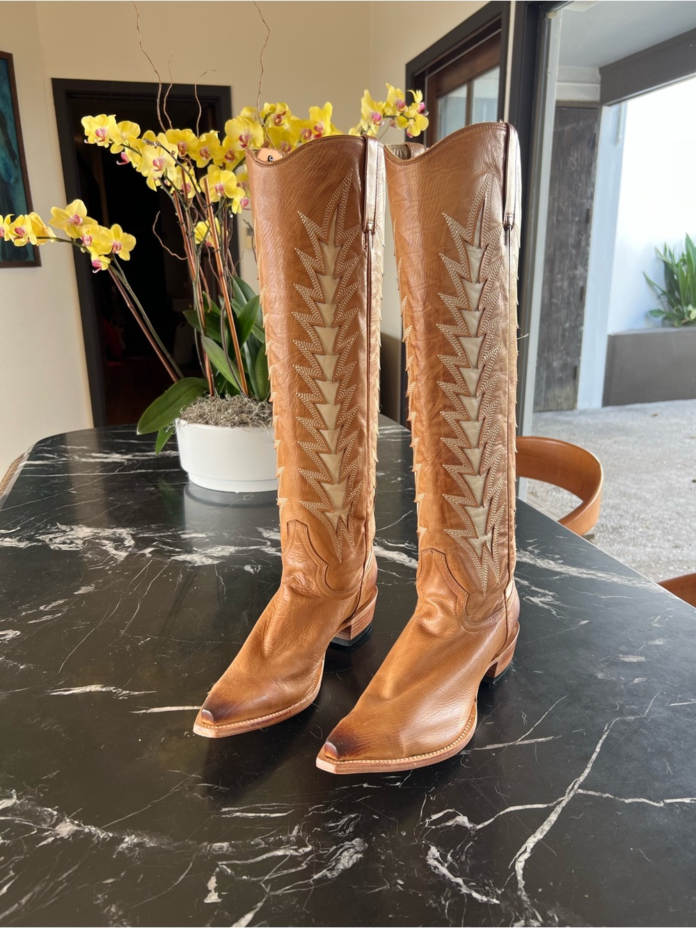 Stetson Ladies Johnnie 16” shaft snip toe boots- NWT- 10.5 - Picture 2 of 11